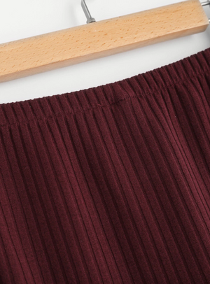 Rib Knit Sheath Skirt