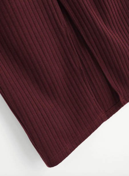 Rib Knit Sheath Skirt