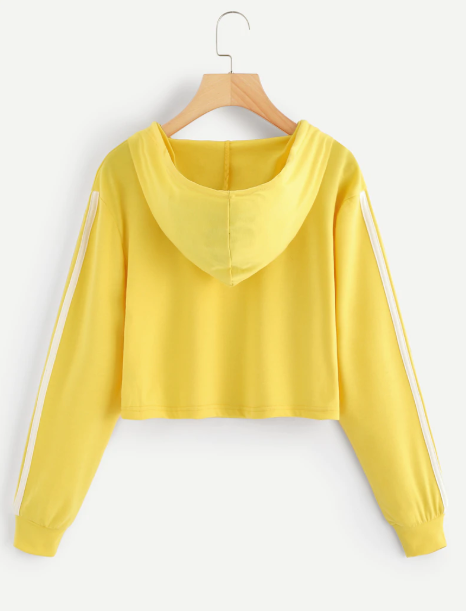 Yellow Crop Hoodie 