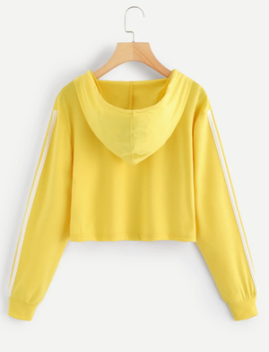 Yellow Crop Hoodie 