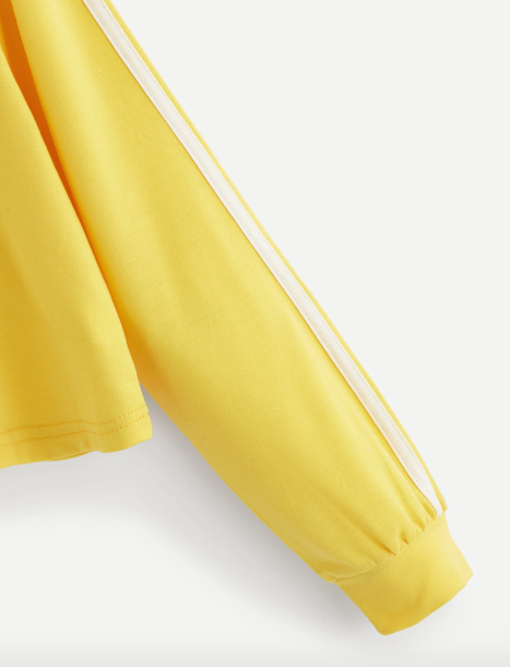 Yellow Crop Hoodie
