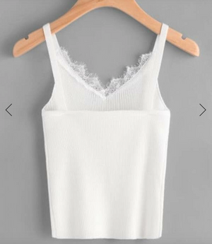 Womens White Cami Tank