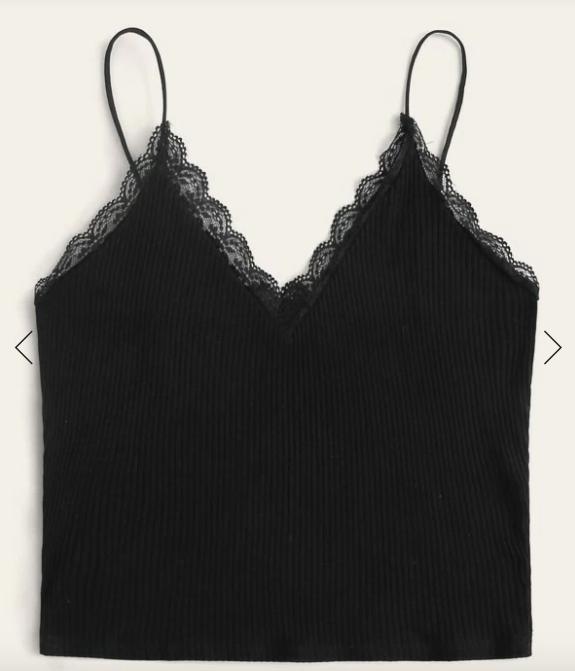 Womens Black Cami Tank