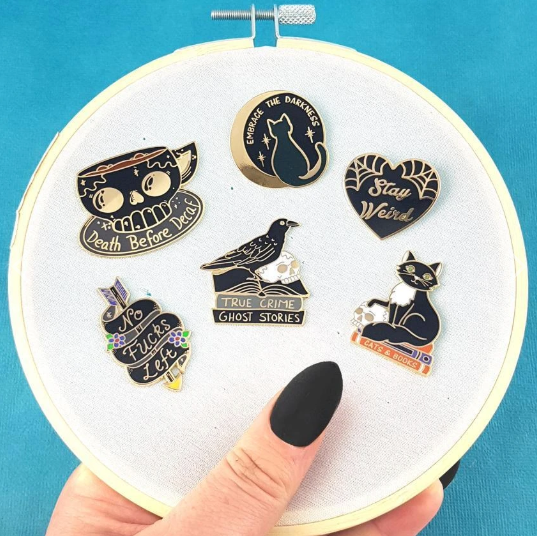 Jubly Umph Lapel Pin • Cats and Books