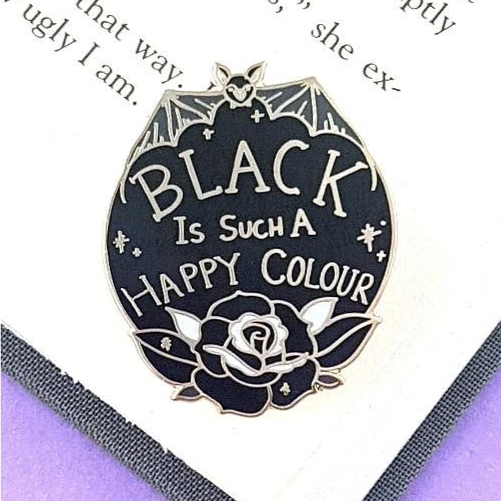Jubly Umph Lapel Pin • Black Is Such A Happy Colour