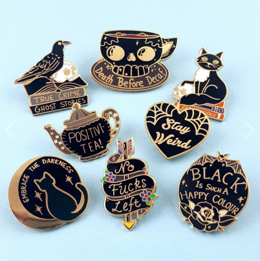 Jubly Umph Lapel Pin • Black Is Such A Happy Colour