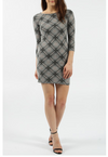 Checked Brushed Bodycon Dress