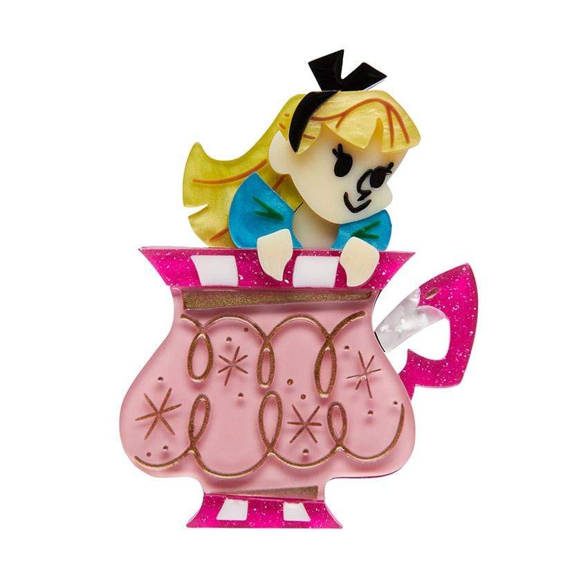 Erstwilder Brooch Always Tea Time Alice