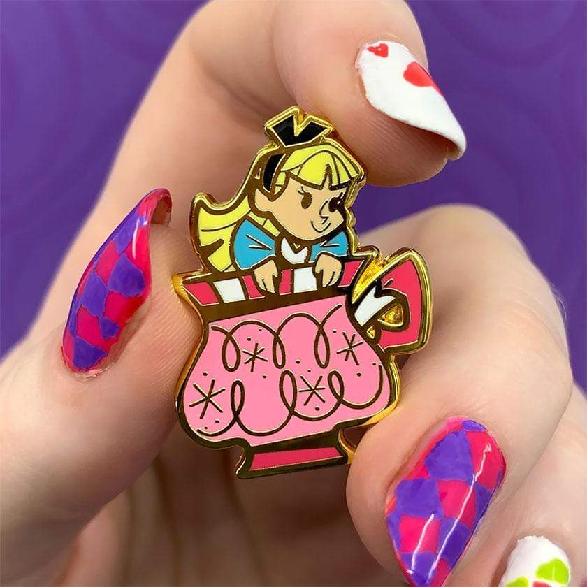 Erstwilder Always Tea Time Alice Enamel Pin
