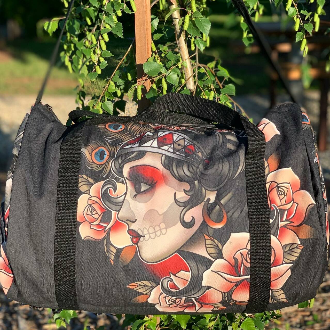 Liquor brand duffle bag on sale