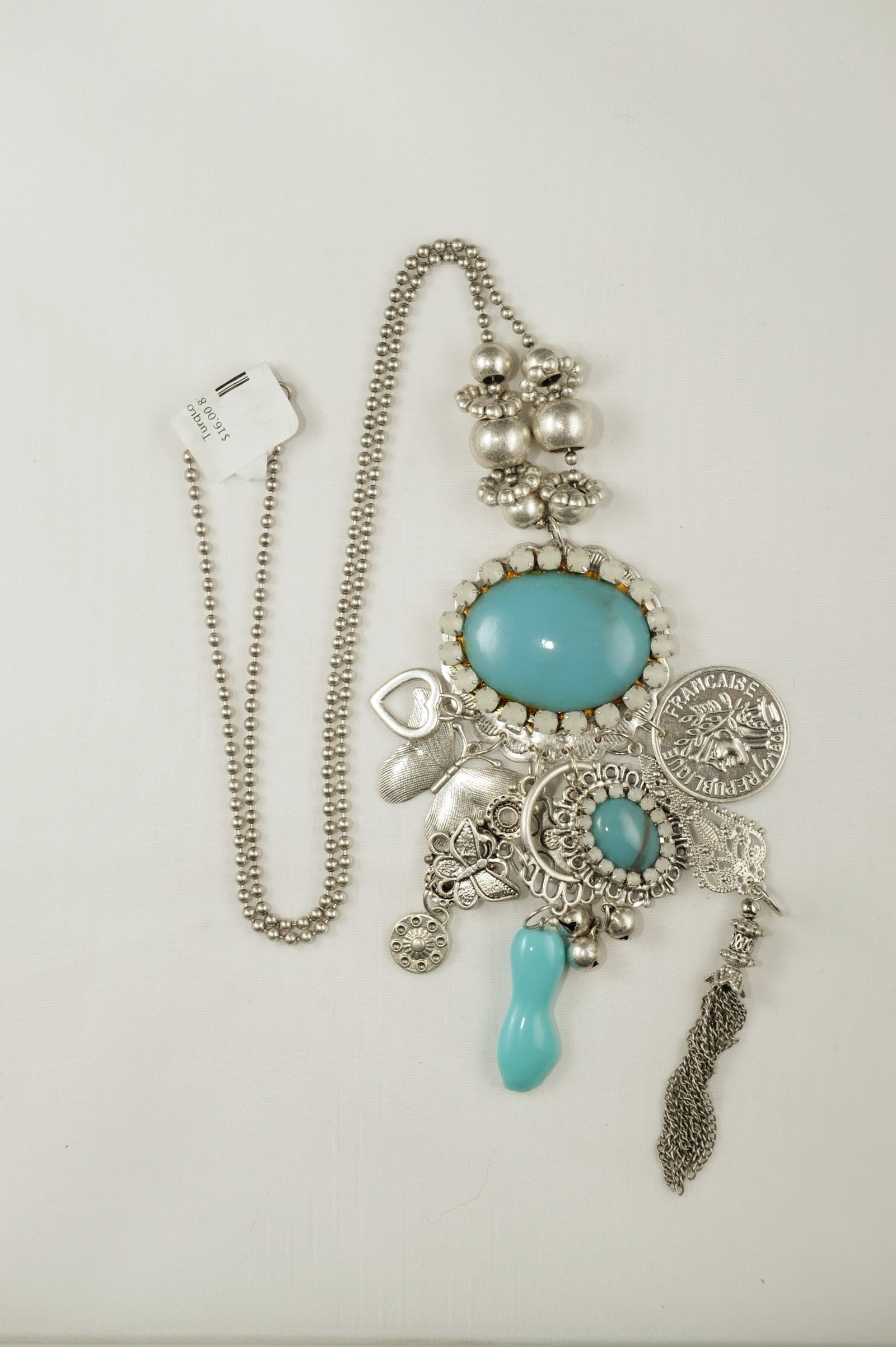 Womens Necklace Turquoise Butterfly Pendant