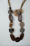 necklace wood Natural look Costume jewellery buffalo horn
