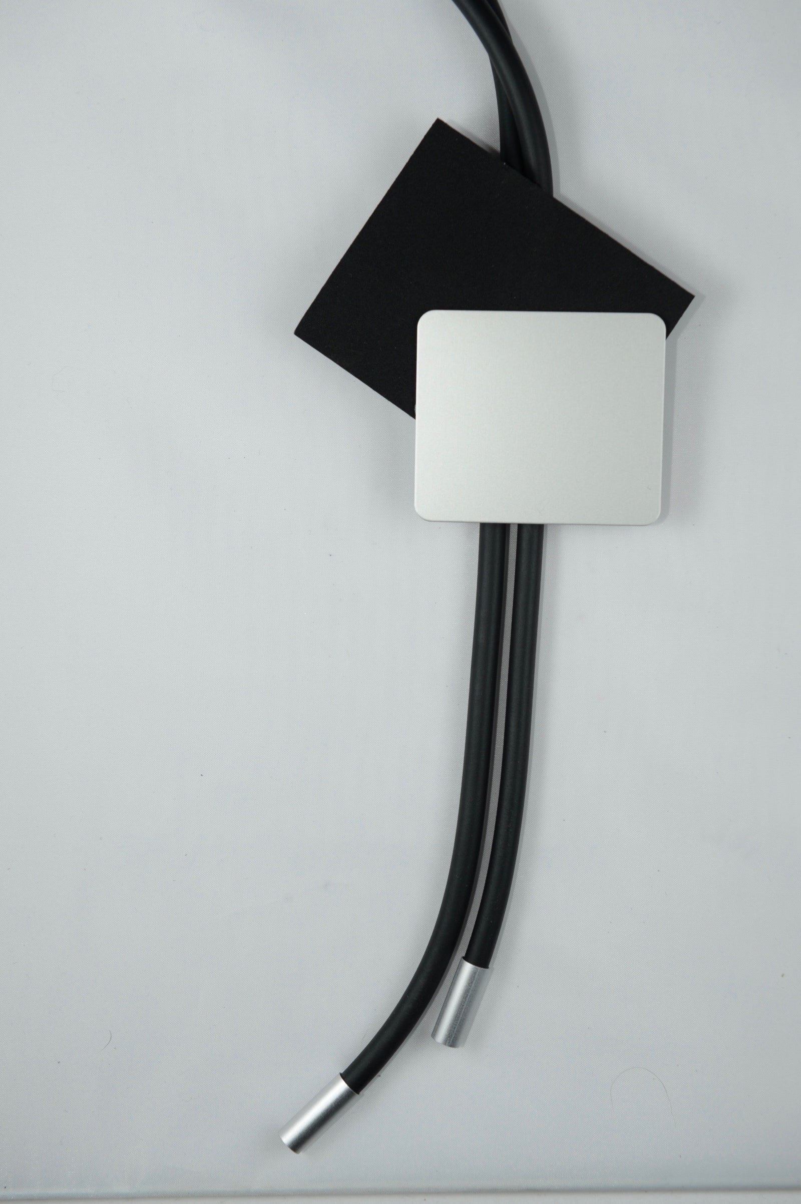 Silver pendant necklace Costume jewellery Chunky BLACK