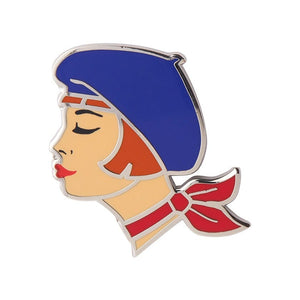 Erstwilder Tres Chic Blue Enamel Pin
