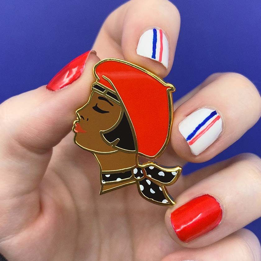Erstwilder Tres Chic RED Enamel Pin