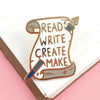 Jubly Umph Lapel Pin • Read Write Create Make